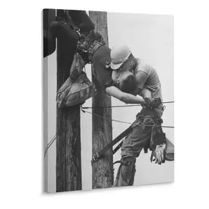 Kiss of Life Black And White Retro Poster Wall Art Decor Print