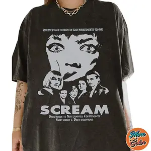 Retro Scream Movie Shirt, Cotton Unisex T-Shirt, Crew Neck, Size S- 4XL, Menswear Top, Womenswear Top Underwear Streetwear