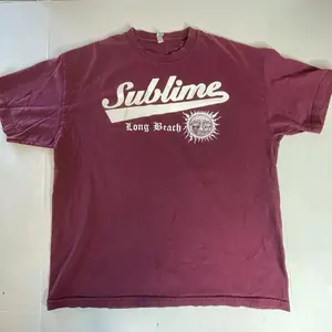 #Sublimee Long Beach Vintage Burgundy T-Shirt 90’s Alstyle, Comfort Cotton Tee
