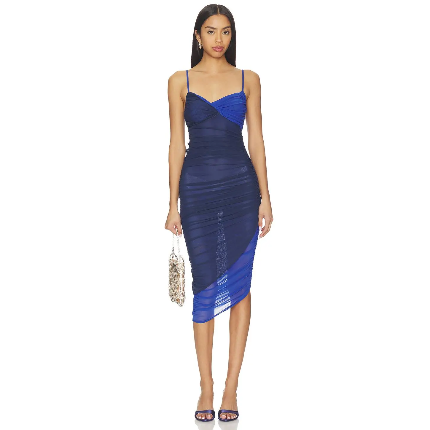 plus pleated midi dress Elise Embroidered Pleated Tulle Midi Dress