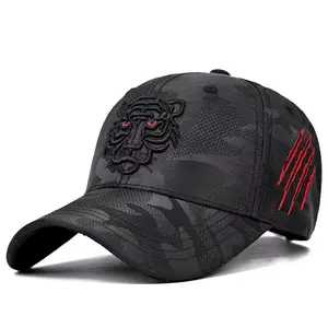 Fashionable, unique and powerful tiger embroidery pattern baseball cap. Hip-hop hat with adjustable design for sun protection. Casual hat. Suitable for outdoor sports. Suitable for all seasons, travel, beach and vacation.