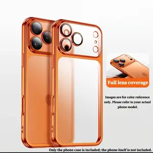 Translucent Matte Phone Case for iPhone 17 Promax, Ultra-Thin Soft Shockproof Cover, Camera Lens Protector, Protective Smartphone Accessory