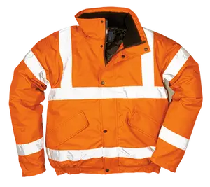 Portwest URT32 4XL Hi-Visibility Class 3 Bomber Jacket, Orange - Regular
