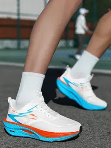 Breathable Mesh Couples Casual Sports Shoes | Soft-Soled Non-Slip Shock-Absorbing Running Shoes for Spring and Summer - Oversized Tennis Walking Fitness Hiking Shoes for Students - Perfect Athletic Footwear for Outdoor Adventures