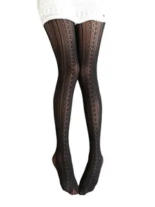 Beauty Lace Patterned Fishnet Tights for Women Black Fishnets Leggings Lace Tights