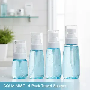 Portable Refillable Fine Mist Spray Bottle for Hair Styling, Curly Hair, Disinfecting, Plant Care, Pet Cleaning. Must-Have Travel & Home Essential.