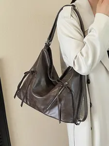 Christmas & Autumn Winter New American Retro Style Large Capacity Commuter Bag, Versatile Crossbody Shoulder Backpack Design, PU Leather Crossbody, Crossbody Purses