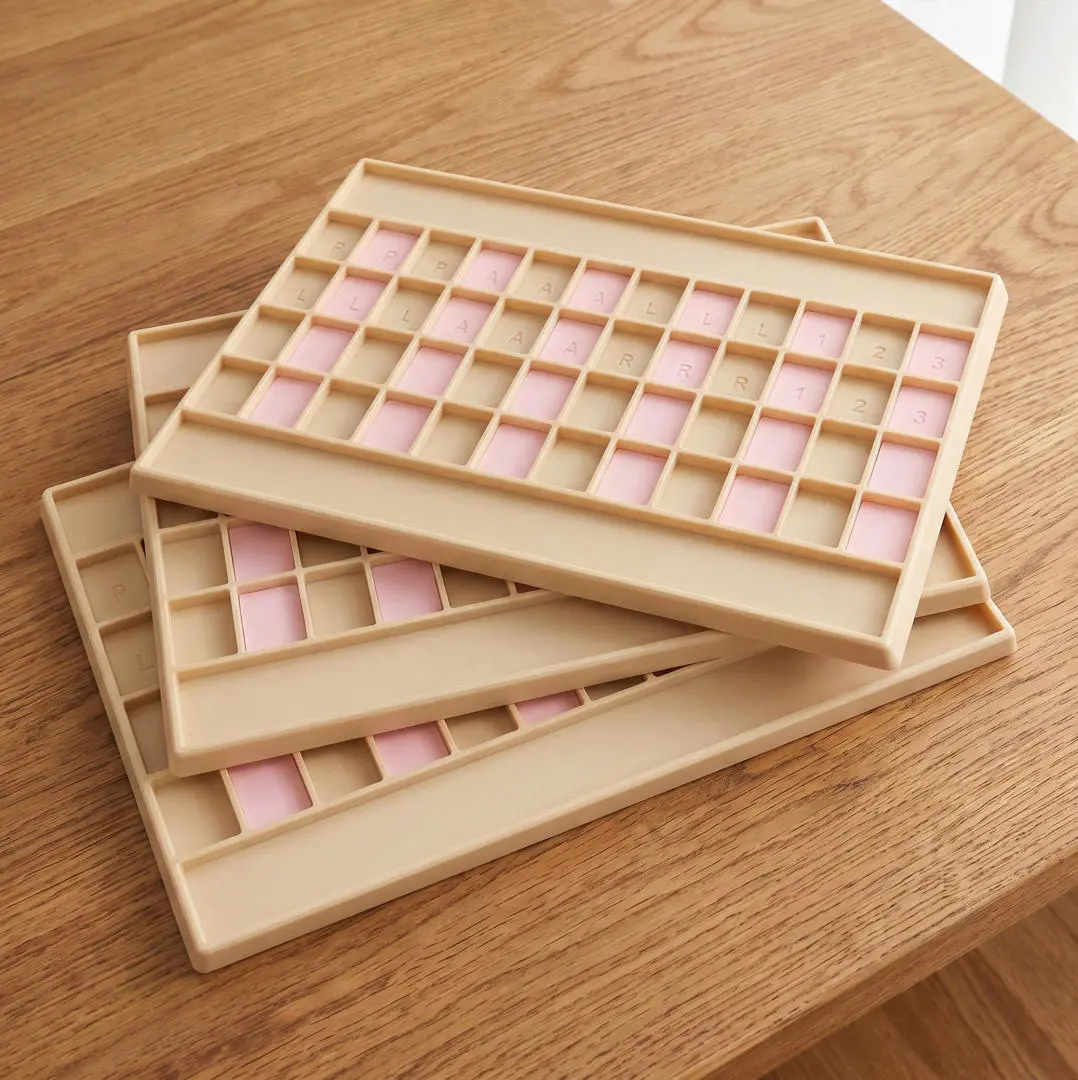 NMJL-Style Solo Mahjong Practice Board for Beginners - Home Trainer with Pattern Guide & Portable Tray, Fits 1.25x0.9 In Tiles, Accelerates Learning, Boosts Decision-Making, Includes Lessons