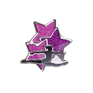 Dance Star Enameled Glitter Pin
