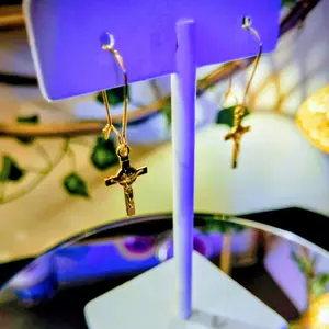 Jesus Christ custom made earrings gold plated