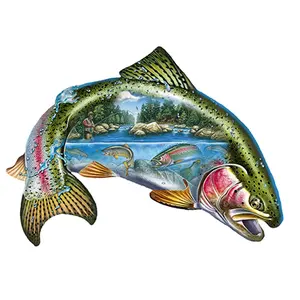 SignMission 5 in. Trout River Fishing of Vinyl Decal Stickers Sign, Pack of 3