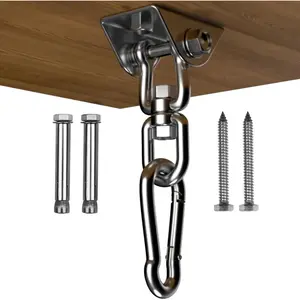 Hammock Hanging Kit 1000 lb Capacity Heavy Duty 360° Rotate Ultra Durable Hooks for Swing Chair Multiple Indoor Outdoor Gym