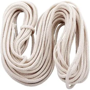 50 Feet Round Cotton Oil Lamp Wick 1/4" for Kerosene Burner Lighting and Paraffin Lantern