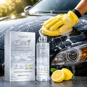 Ultra Foam Car Wash Liquid 3-in-1 High Foaming Car Cleaner Deep Clean Dirt Paint Safe Lemon Fresh Effortless Wash for Sparkling Vehicle Shine