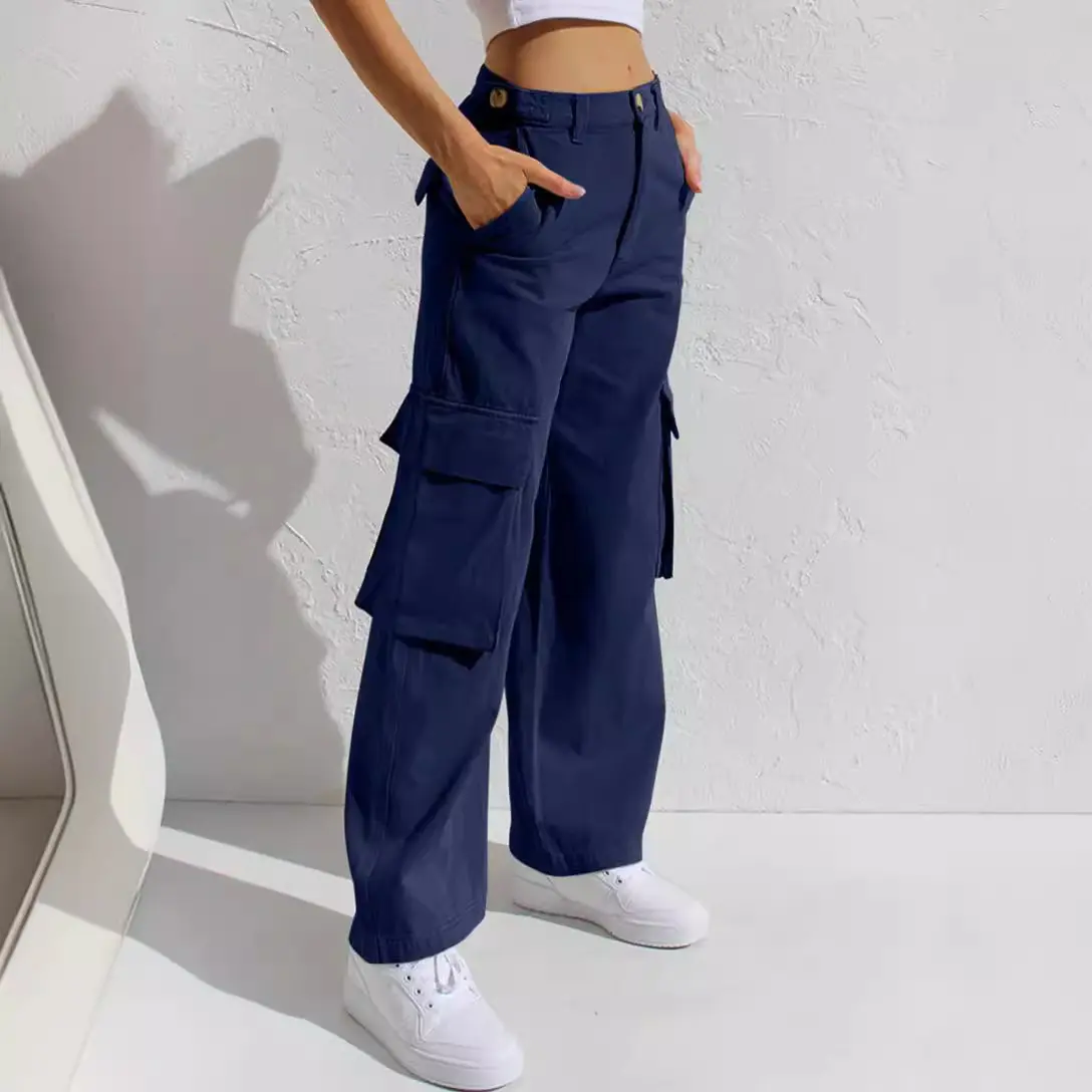 Multi-pocket work jeans for women