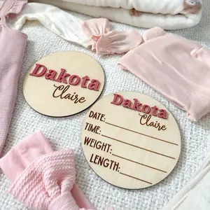 Custom Baby Arrival Announcement Sign Bundle, Baby Name With Birth Stats Gift Set, Baby Name Reveal, Personalized Baby Announcement Sign, Sign for Hospital