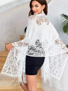 Elegant Women's Lace Scarf, Elegant Evening Dress Shawl, Boho Style Shawl, Perfect Accessory for Special Occasions, Stylish and Chic Design