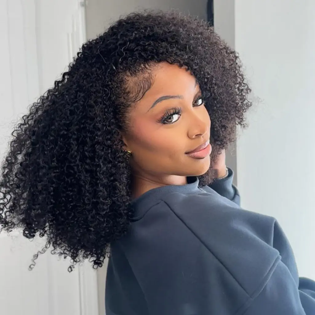 ISEE HAIR Afro Curly Wigs Collection Human Hair 4B/4C Texture Natural Look Glueless Half Wig V Part Lace Front Beginner Friendly #SummberVibes