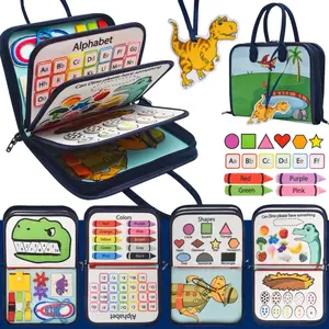 Everbee Loved Dinosaur Busy Board Book, Toddler Activity Book, Educational Preschool Book