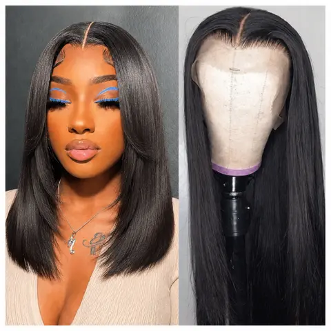 【LIVE ONLY $50】18 Inch Lace Front Wigs Human Hair 13x4 HD Transparent Straight Lace Frontal Wigs and Body Wave Lace Frontal Wigs Human Hair for Wome