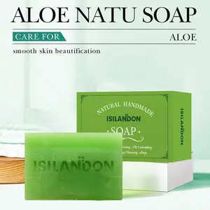 ISILANDON Multi - Benefit Aloe Vera Cleansing Soap with Tea Tree & Olive Oil: Moisturize, Control Oil, Fight Acne