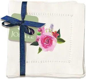 Spring Flowers Hemstitch Napkins