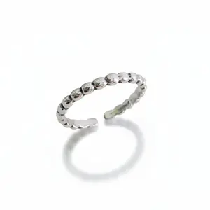 Silver Beaded Toe Ring, Simple Toe Ring, Midi Ring for Women