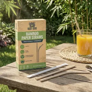 Bamboo Paper Drinking Straws