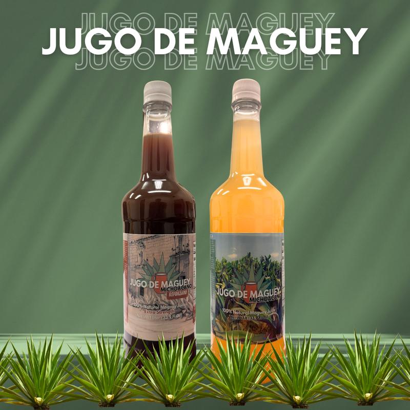 Maguey Juice - Jugo De Maguey Michoacano Tarasco de 1 litro (33.3Fl Oz) 100% Natural (Natural & Asado)