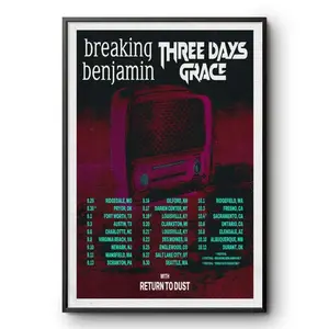 Breaking Benjamin & Three Days Grace Co-Headlining Tour 2025 Poster