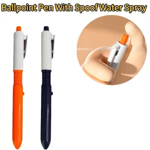 Water Gun Pen Ballpoint Pen Prank Novelty Gadgets for Kids Party Favors 2 in 1 Funny Prank Retractable Pens with Water Spray Pen