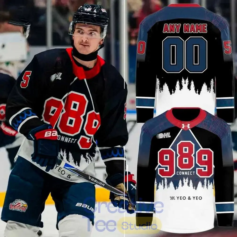 Saginaw Spirit 989 Connect Warmup Custom Jersey