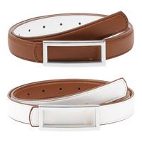 Silvery buckle-1Count Reversible Belt(Brown-White)