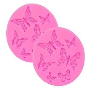 Silicone Butterfly Molds Set, High Heat Resistant Non-Stick Chocolate Cake Decoration Tools, Reusable Baking Art Equipment