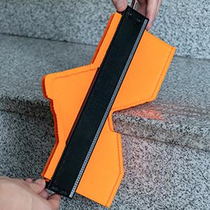 Contour Gauge Duplication-Adjustable Lock-Precisely Copy Irregular Shape-Irregular Woodworking Tracing-Must Have Tool,Father's Day Gift for DIY Handyman Men Husband 10 Inch+5 Inch