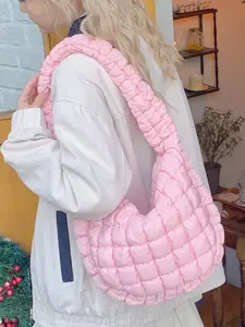 2025 Fashion New Style Pleated Cloud Bag (Small & Large Sizes) - Large-Capacity Bubble Tote Bag, Elegant Commuter Bag, Perfect for Casual Outings and Commuting, Versatile with Any Outfits, Can Be Carried as a Shoulder Bag or Crossbody Bag