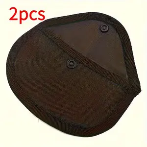 2pcs Durable Brass Knuckle Gloves with Safety Buckle Closure, Shockproof Tool and Accessory Organizer, Portable Home Storage Case, Fabric Material