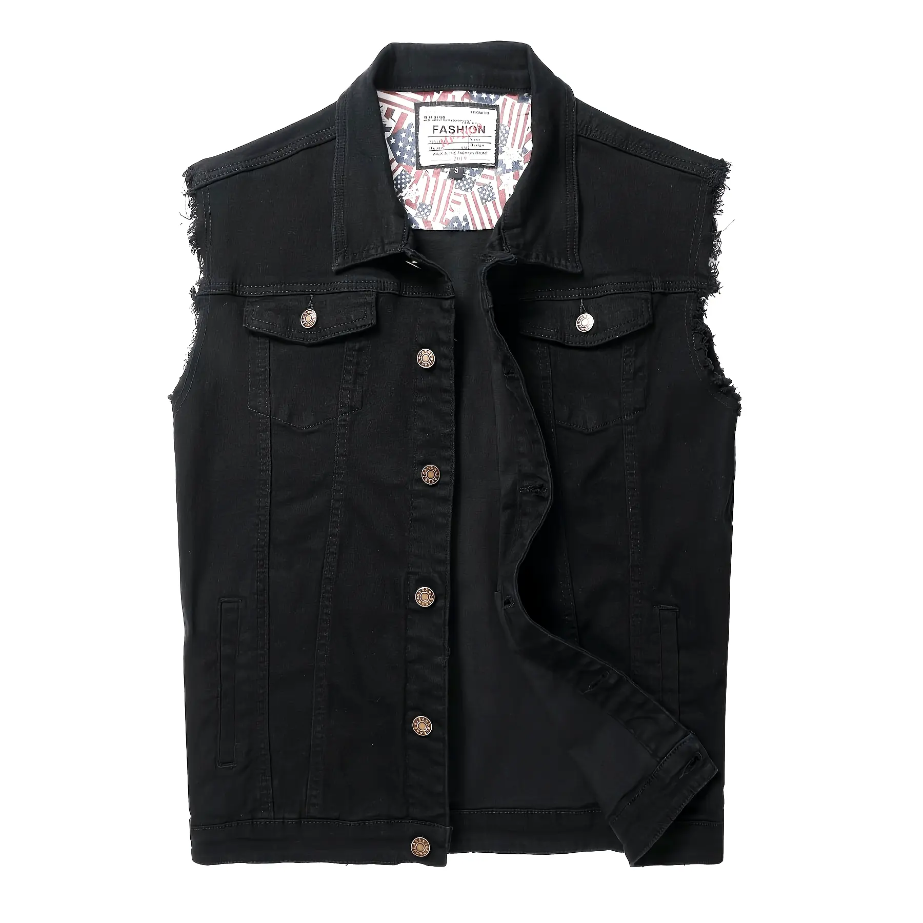 Casual Vintage Denim Vest - Men's Sleeveless Lapel Trucker Jeans Vests Fashion