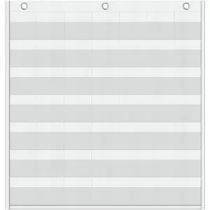 Classroom Calendar Pocket Chart for Kids Learning 45 Pockets Monthly Calendar with Durable Fabric, Homeschool and Teacher Supplies, Preschool Kindergarten Wall Decor, Only Chart
