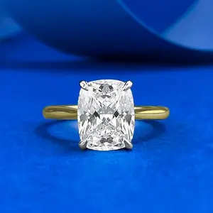 S925 Sterling Silver Radiant Cut Square Ring  8*10mm 6A Cubic Zirconia Ring-257