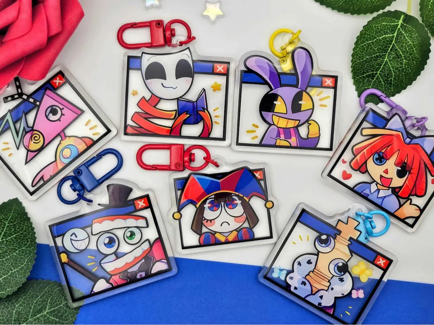 TADC Mini Keychains | The Amazing Digital Circus Keychain, Caine Gangle Zooble Ragatha Pomni Jax Kinger TADC Charm For Bag, Key, Gift