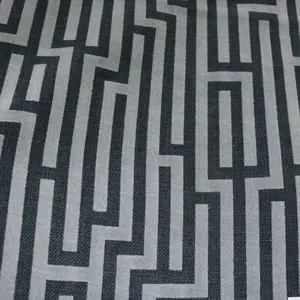 FLOCK LINES - LINEN BLENDED MODERN BURLAP UPHOLSTERY FABRIC BY THE YARD