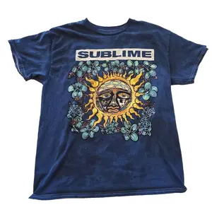 Sublime Blue Mens Concert T Shirt Sweatshirt Soft Cotton Casual Top for Men & Women, Summer Streetwear Vibe, Cute Summer Top Na11 N