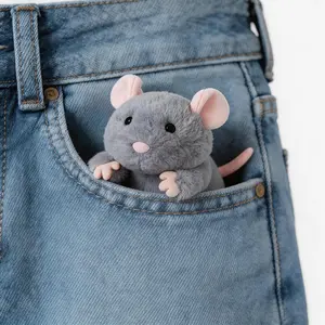 Lil Mouse | Pocket Knick-Knacks Rat Hand Fidget Plush Toy Crinkly Squish Beads Stuffed Animal Birthday Gift For Boys&Girls Kids