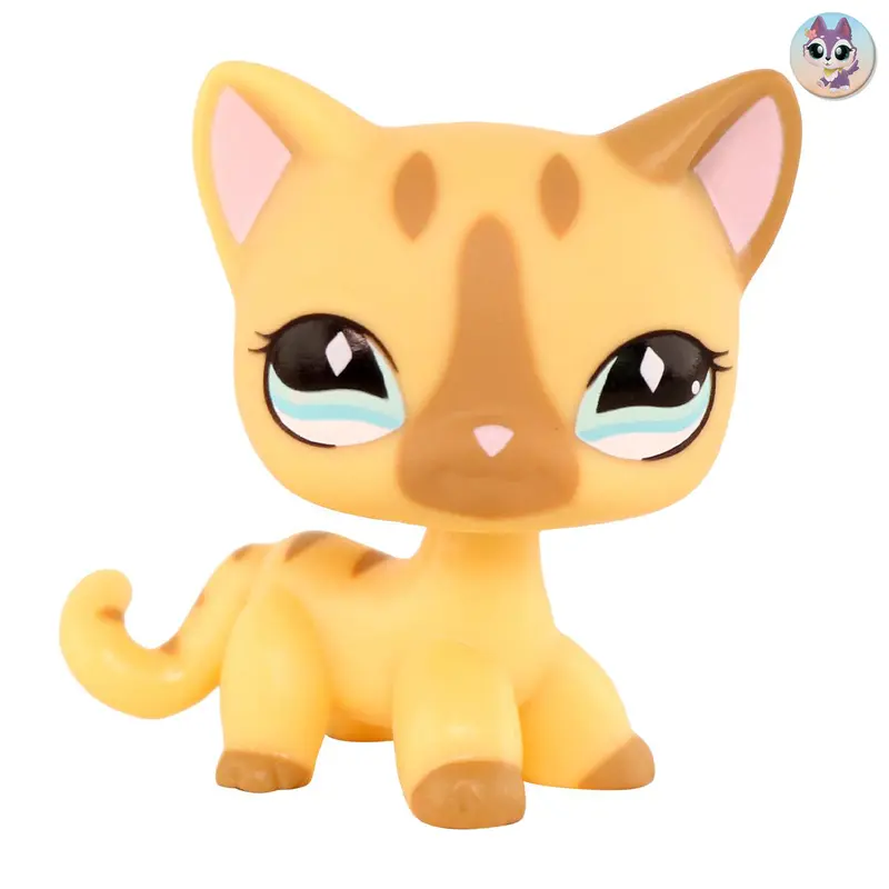 Mini Pet Shop Shorthair Cat  #886 with Accessories Cat Figure compitable with LPS Collection