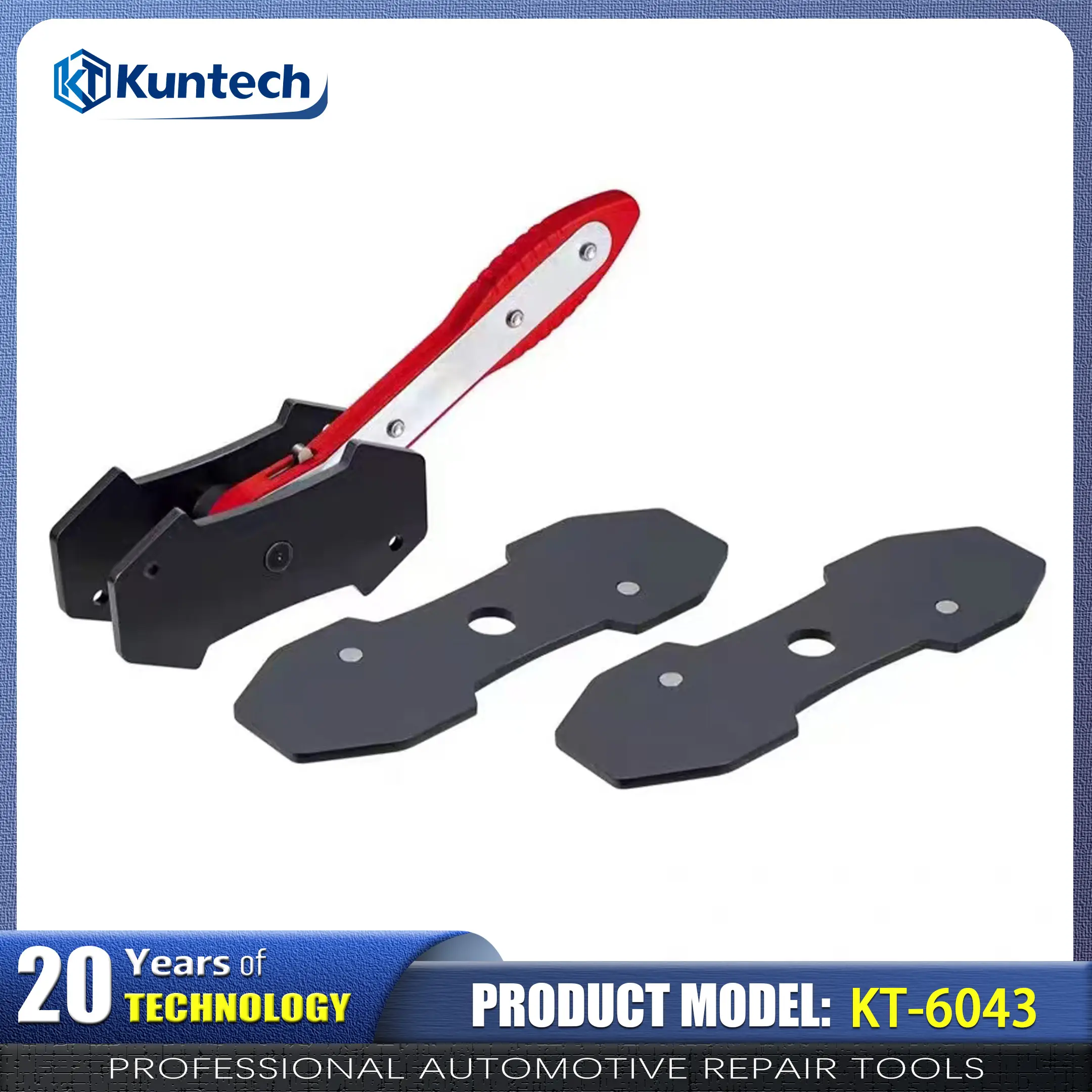 Kuntech KT6043 Ratcheting Brake Caliper Piston Press Tool | Heavy Duty Caliper Spreader Compressor for Car Truck Brake Pad Service