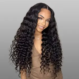 Wavymy M-Cap Wear Go Water Wave 9x6 Pre-Bleached Tiny Knots Pre-Plucked HD Lace Glueless Wig Ready To Go Full Hair,100% Virgin Human Hair,180% Density