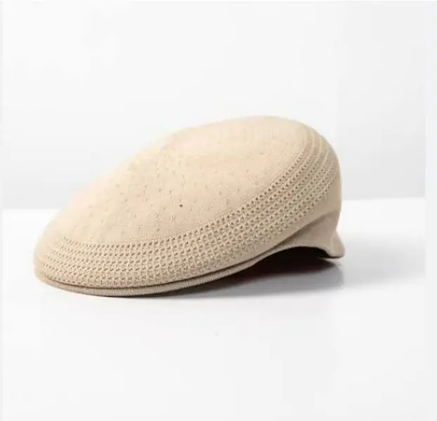 KAN Tropic 504 Ventair Flat Cap for Men - Breathable Mesh Summer Ivy Hat, Lightweight Cabbie Driving Cap, Classic Retro Newsboy Beret Hat