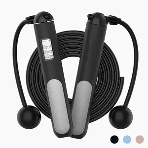 Jump Rope,Ropeless jump ropes weighted with counter for fitness,Home, Indoor or Outdoor exercise use,Workout,Crossfit,Gym,Cordless jump rope for Women,Men, Adults, Kids Adjustable Skipping jumping gravity ball