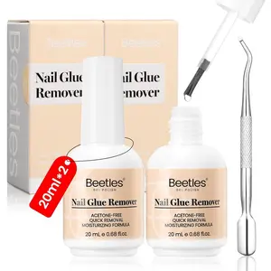 Beetles Fast Drying Nail Glue Remover Kit, Not for UV Gel ,Glue for False Nails, Press on Nails Glue Remover Manicure Cosmetic Clean Flawless mothersdaygift Spring Nail Summer Nail Vacation Nail #SummerVibes